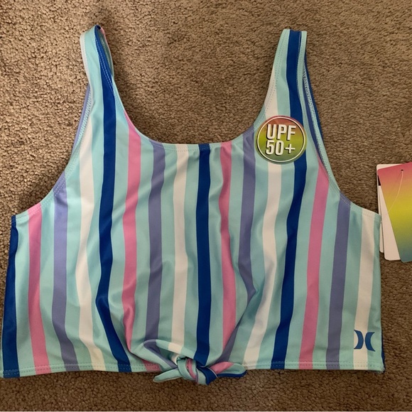 Hurley Mint Candy and Pink Stripe Bikini - Picture 2 of 8